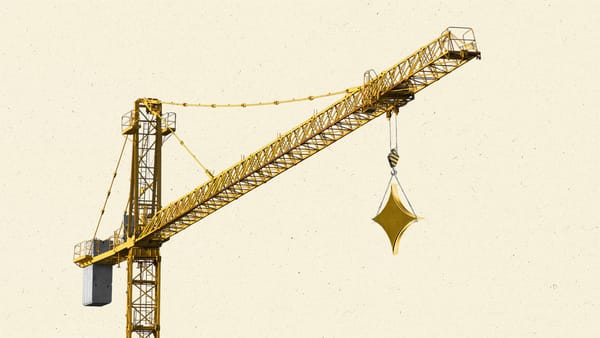 Construction crane lifting AI symbol
