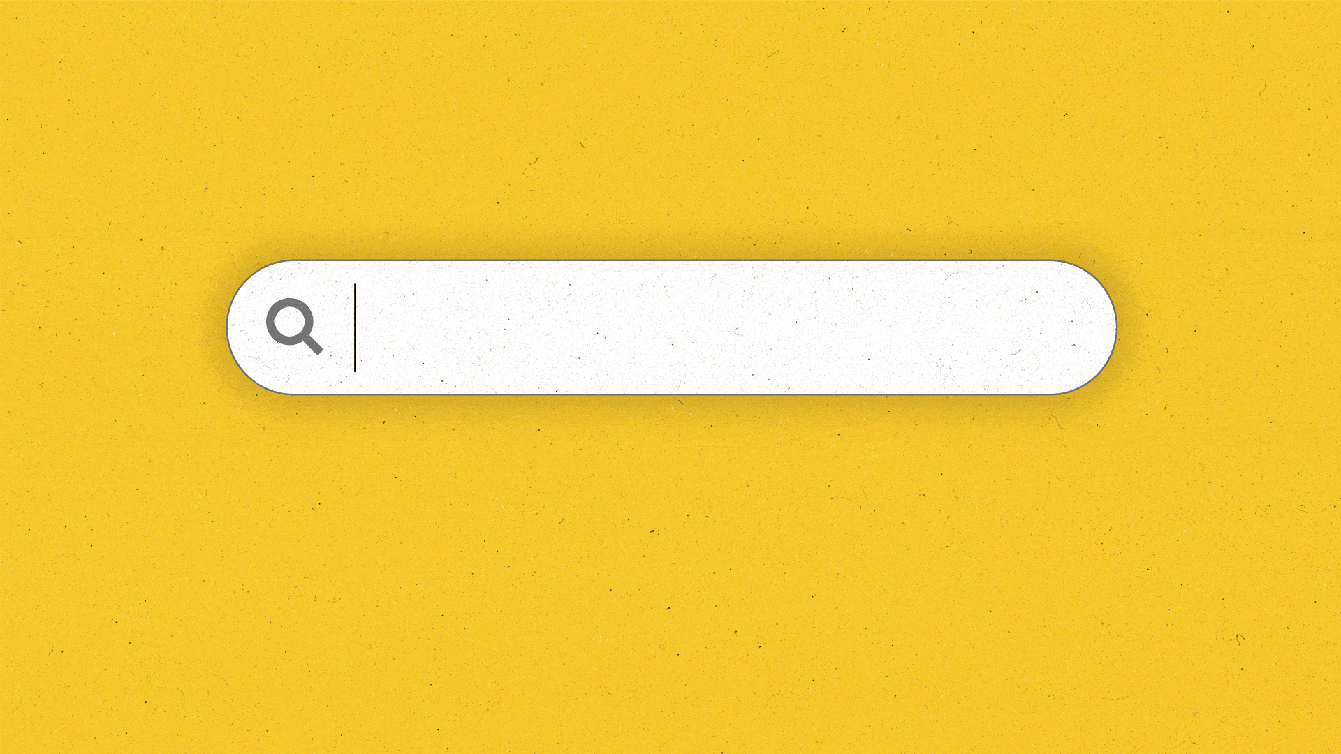 A search bar with a blinking line as a cursor on the bottom transforms into AI sparkles